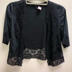 Black lace shrug jacket
